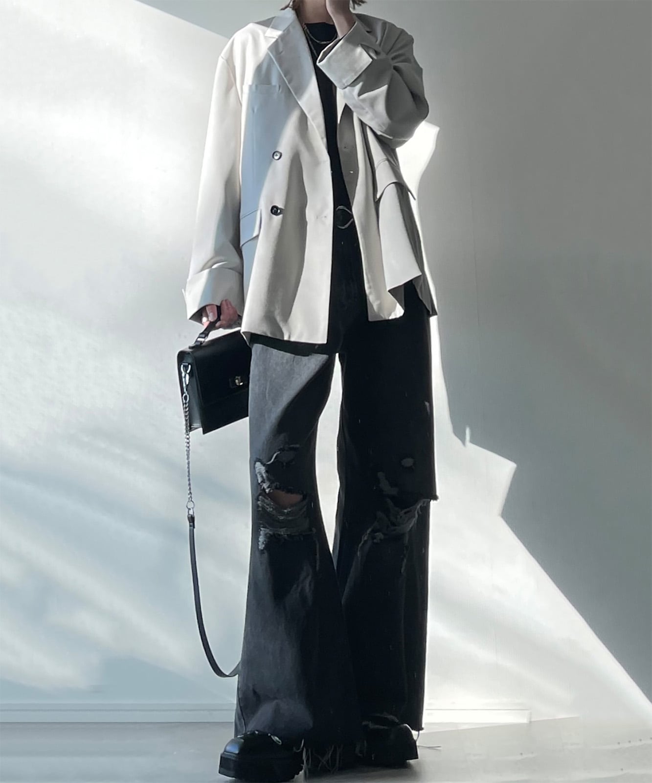 【 DEVICE × ユウコラボ 】 Rename メタル スクエア 2wayトート ショルダーバッグ ノームコア メンズ レディース