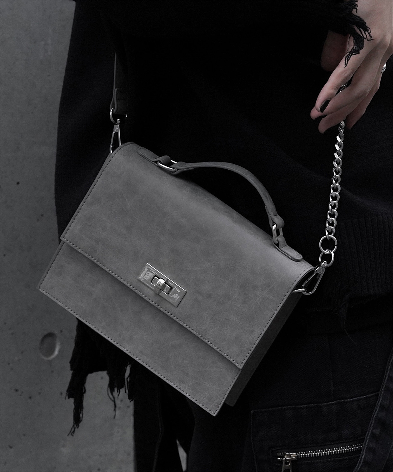 【 DEVICE × ユウコラボ 】 Rename メタル スクエア 2wayトート ショルダーバッグ ノームコア メンズ レディース