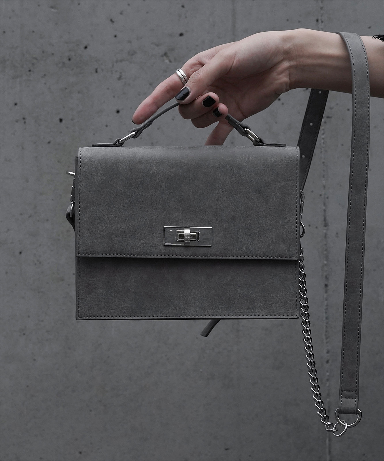 【 DEVICE × ユウコラボ 】 Rename メタル スクエア 2wayトート ショルダーバッグ ノームコア メンズ レディース