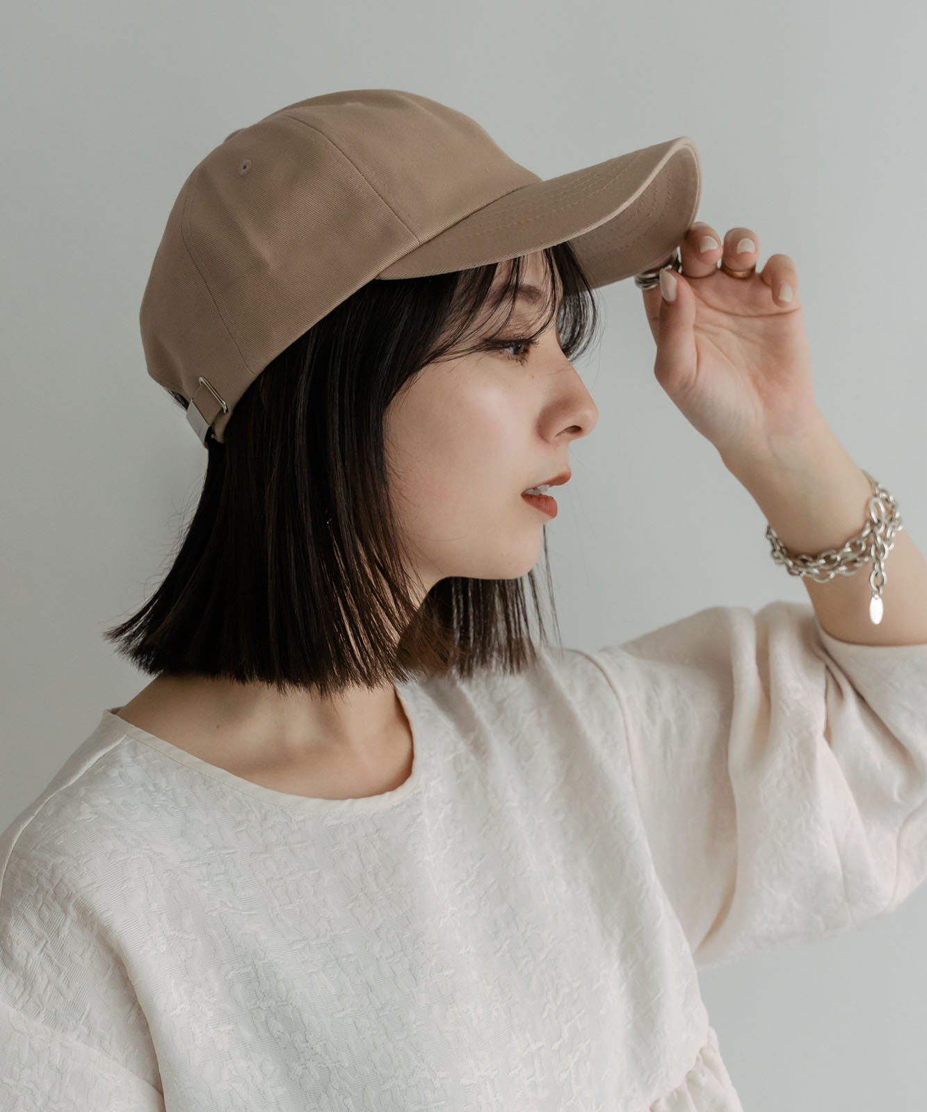 DEVICE+ シンプル オーバーフィット ベースボール キャップ