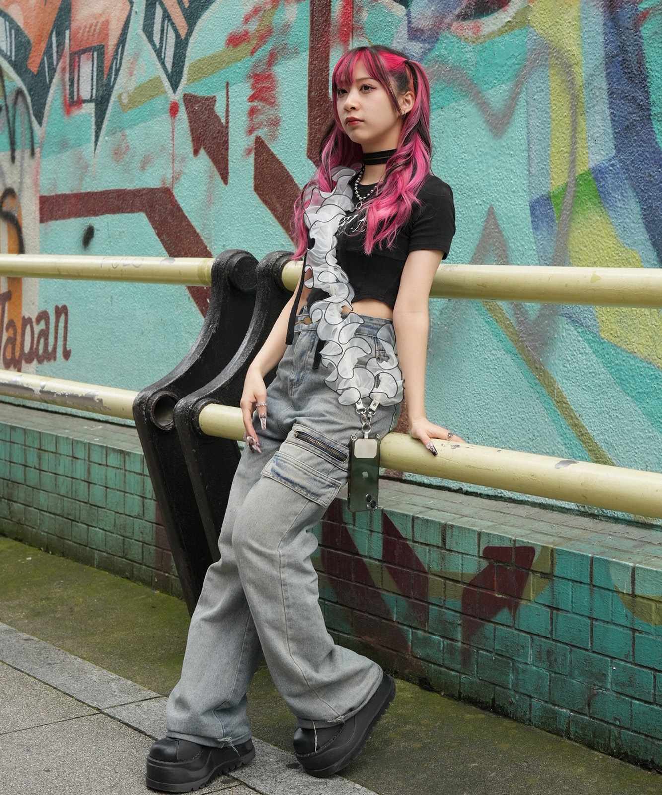 【 Rename 】 チュールフリル シアー スマホショルダー クロスボディストラップ マルチストラップ レディース ユニセックス 学生 旅行 ママ おしゃれ カジュアル RSN24023