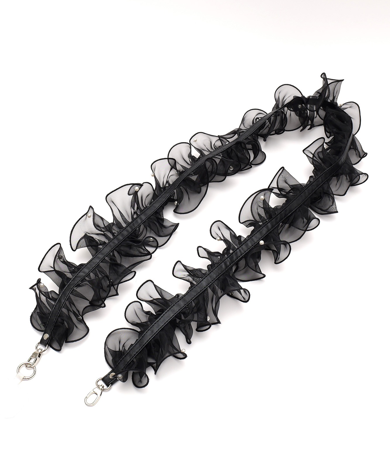 【 Rename 】 チュールフリル シアー スマホショルダー クロスボディストラップ マルチストラップ レディース ユニセックス 学生 旅行 ママ おしゃれ カジュアル RSN24023