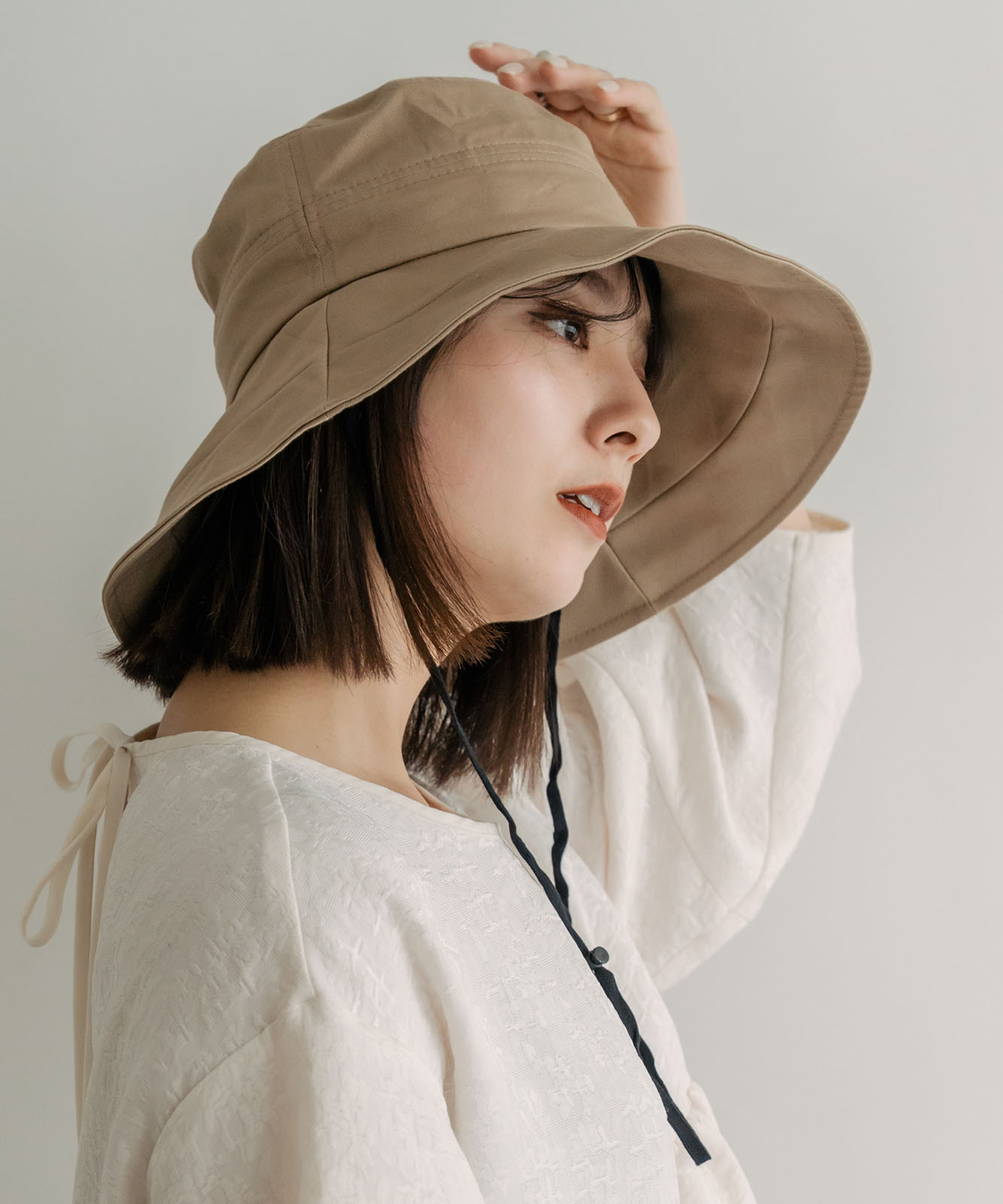 DEVICE＋ シンプル オーバーフィット サファリハット