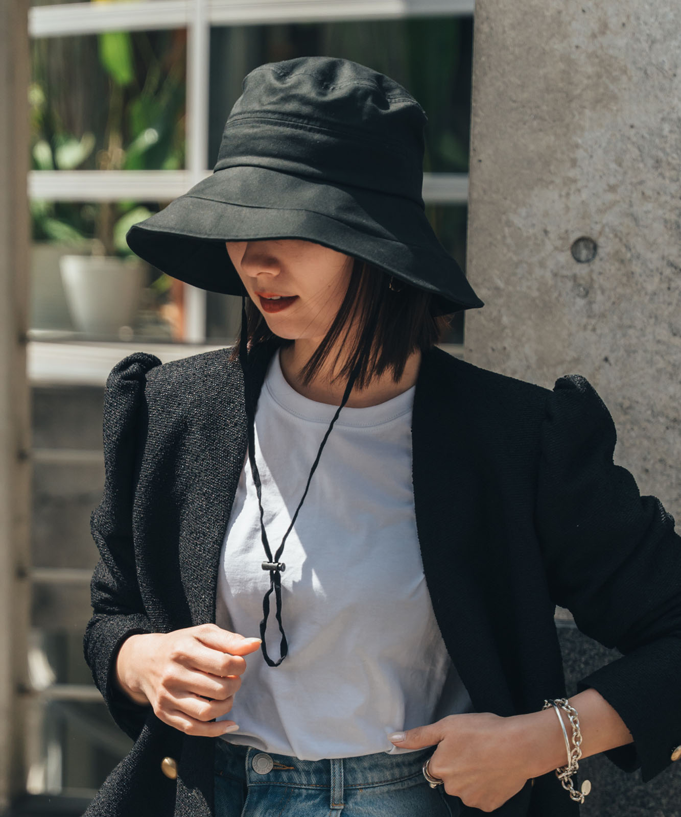 DEVICE＋ シンプル オーバーフィット サファリハット