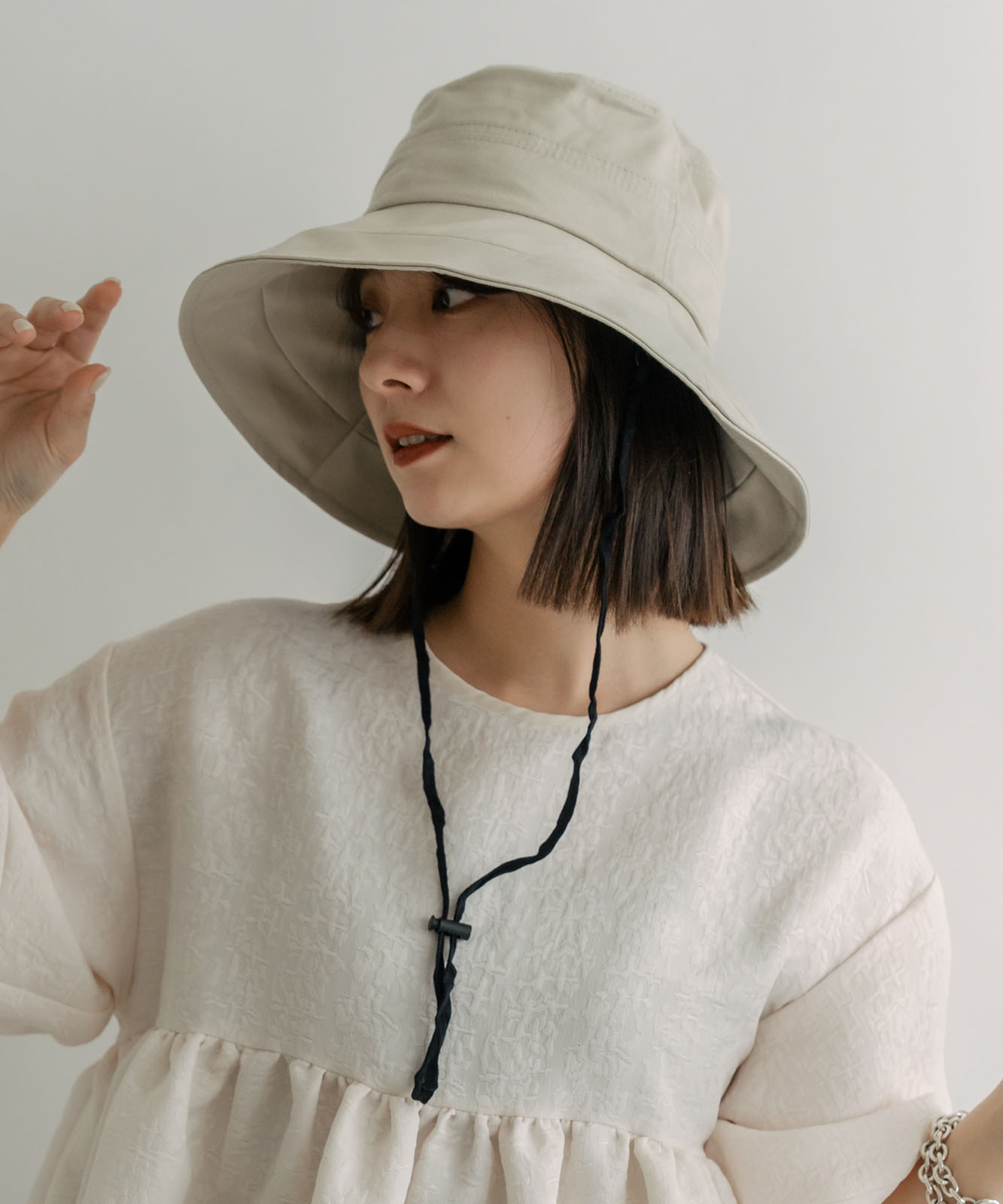 DEVICE＋ シンプル オーバーフィット サファリハット