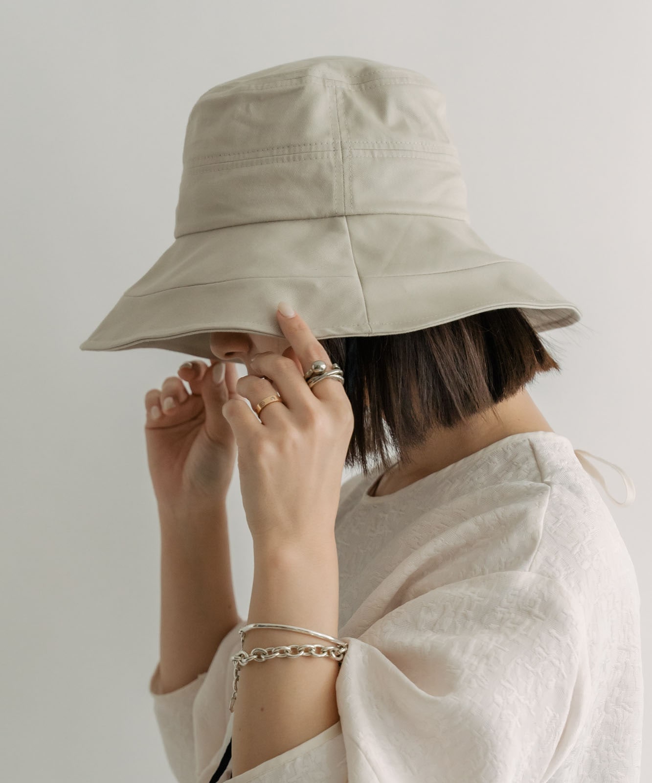 DEVICE＋ シンプル オーバーフィット サファリハット