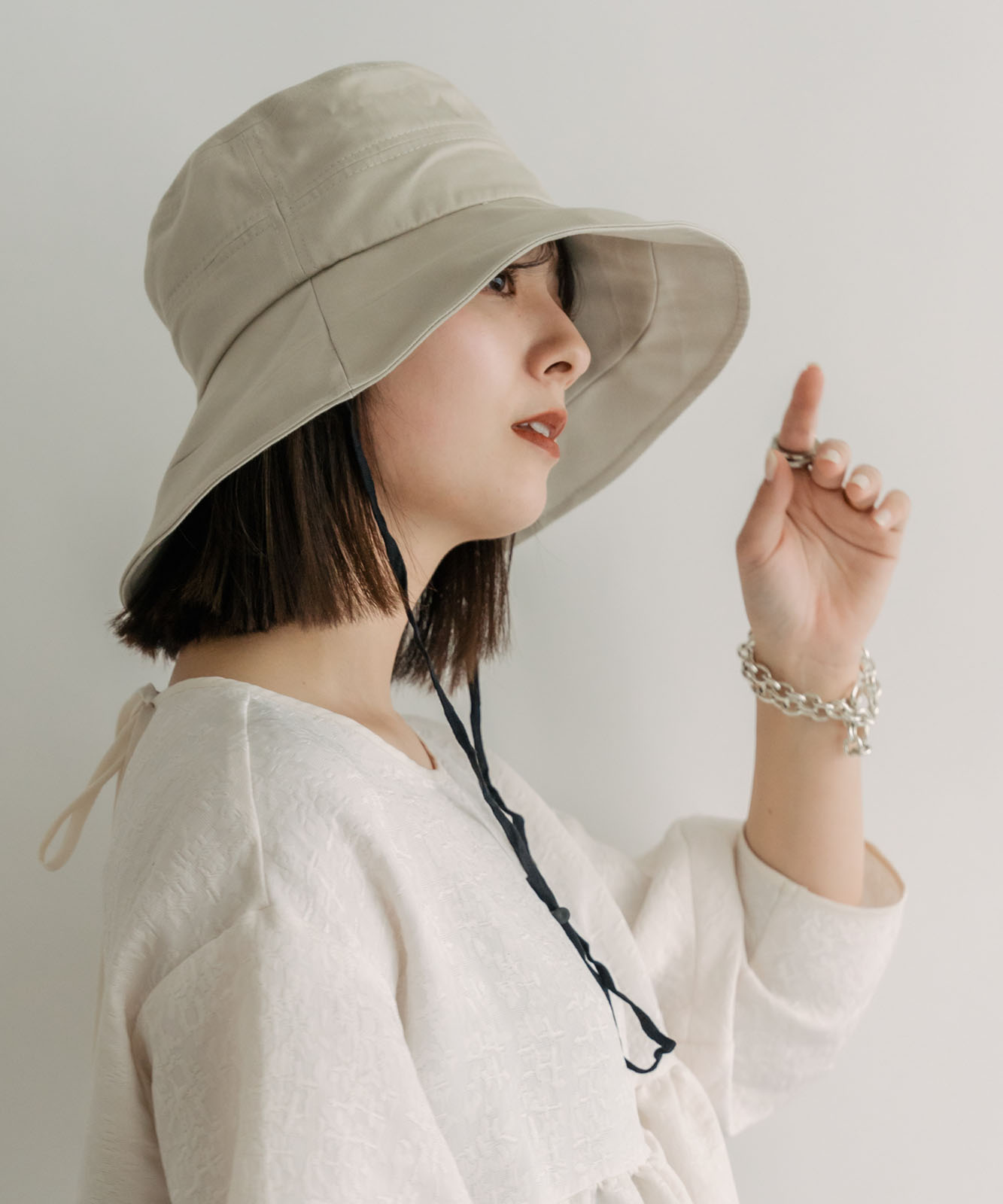 DEVICE＋ シンプル オーバーフィット サファリハット