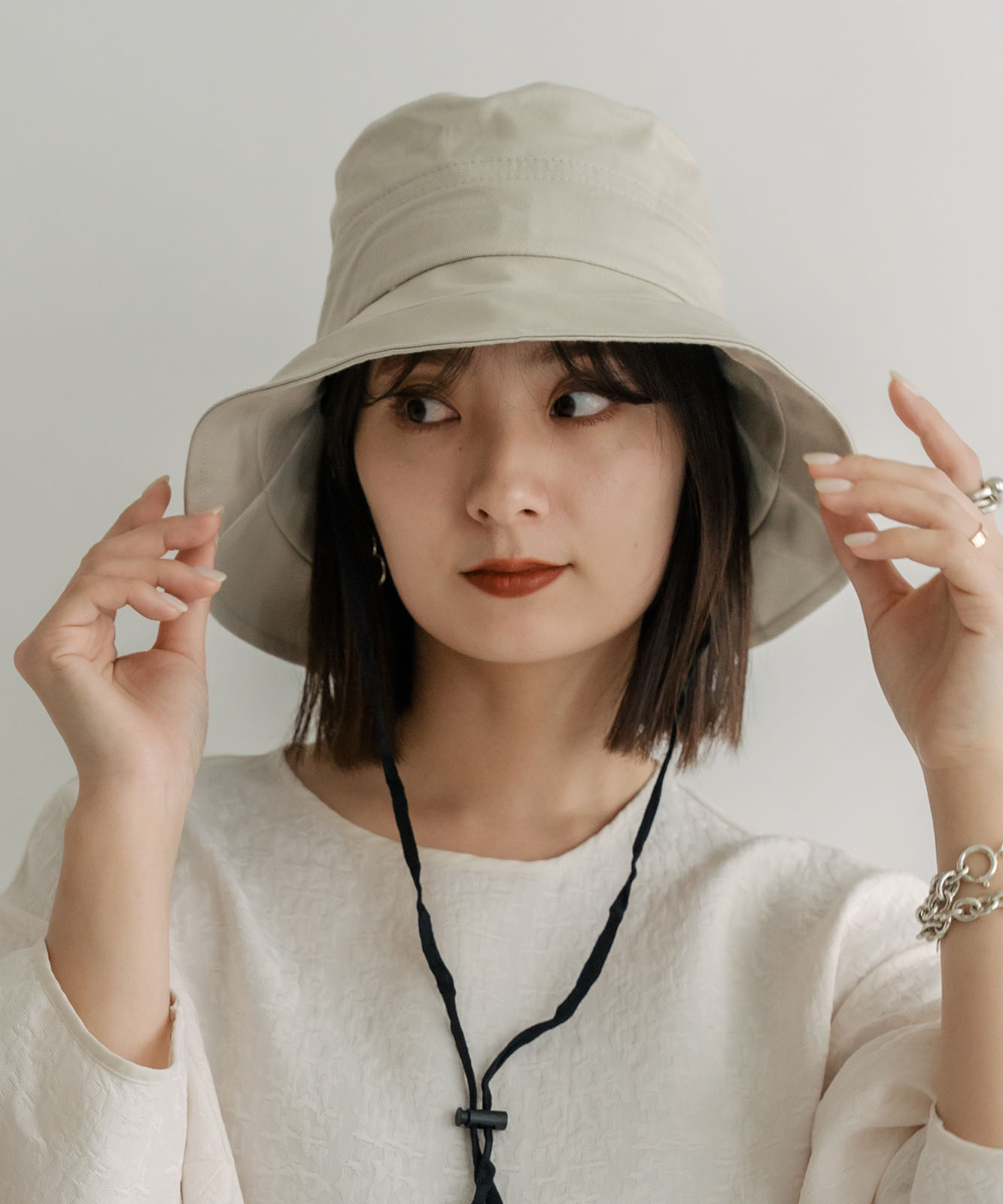 DEVICE＋ シンプル オーバーフィット サファリハット