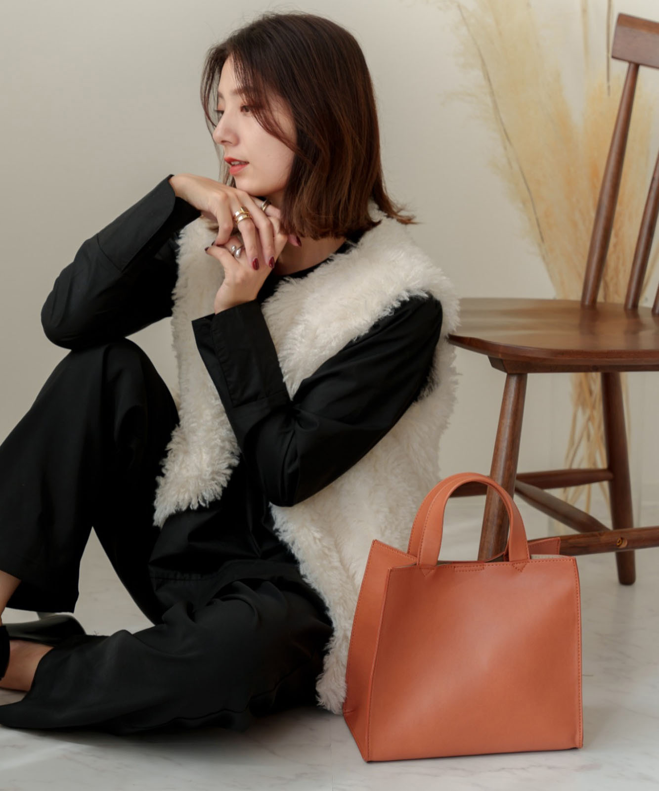 【 Rename 】 スクエア ミニトートバッグ フェイクレザー レディース メンズ ユニセックス おしゃれ 通勤 通学 ママ 学生 RTG22233