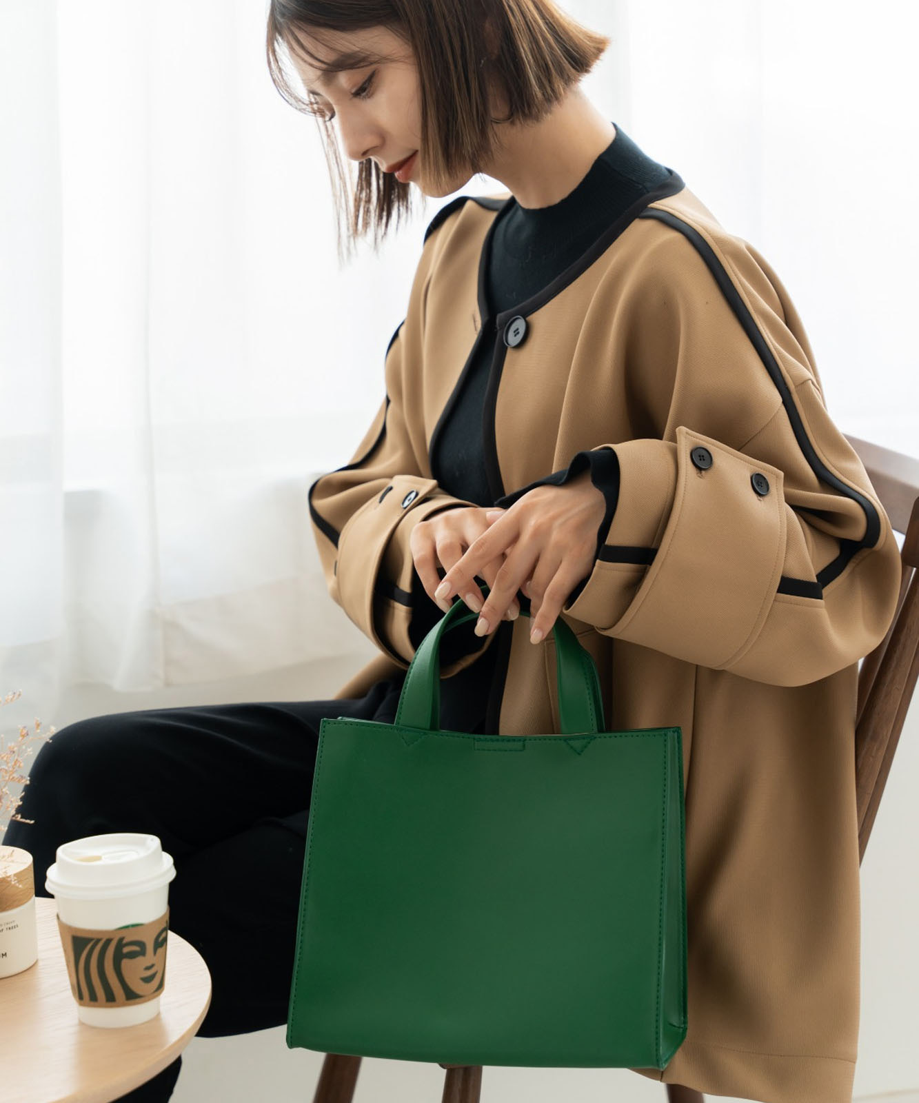 【 Rename 】 スクエア ミニトートバッグ フェイクレザー レディース メンズ ユニセックス おしゃれ 通勤 通学 ママ 学生 RTG22233