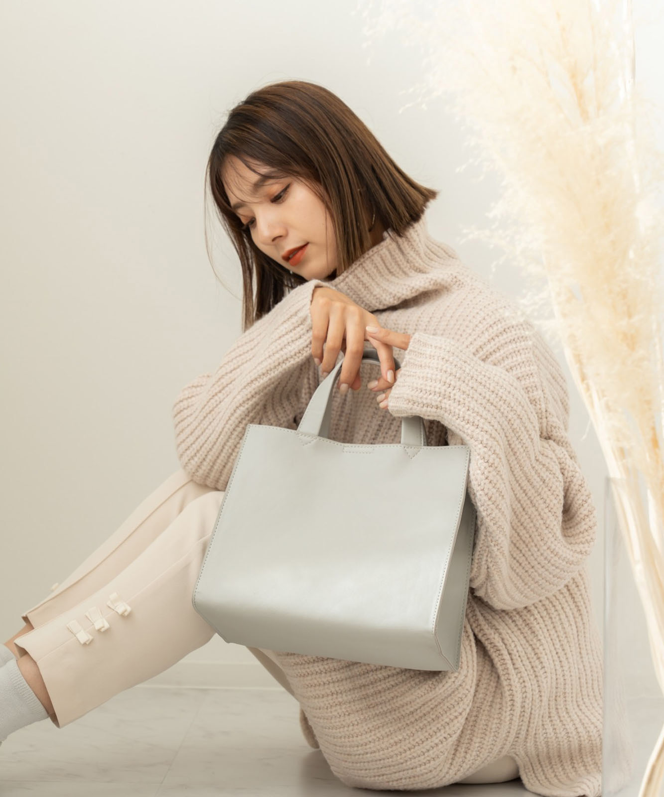 【 Rename 】 スクエア ミニトートバッグ フェイクレザー レディース メンズ ユニセックス おしゃれ 通勤 通学 ママ 学生 RTG22233