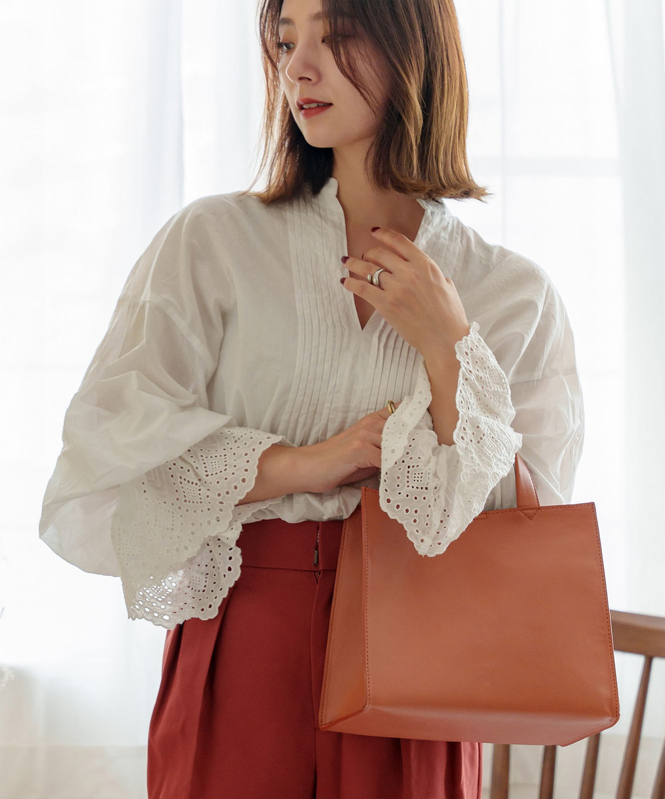 【 Rename 】 スクエア ミニトートバッグ フェイクレザー レディース メンズ ユニセックス おしゃれ 通勤 通学 ママ 学生 RTG22233