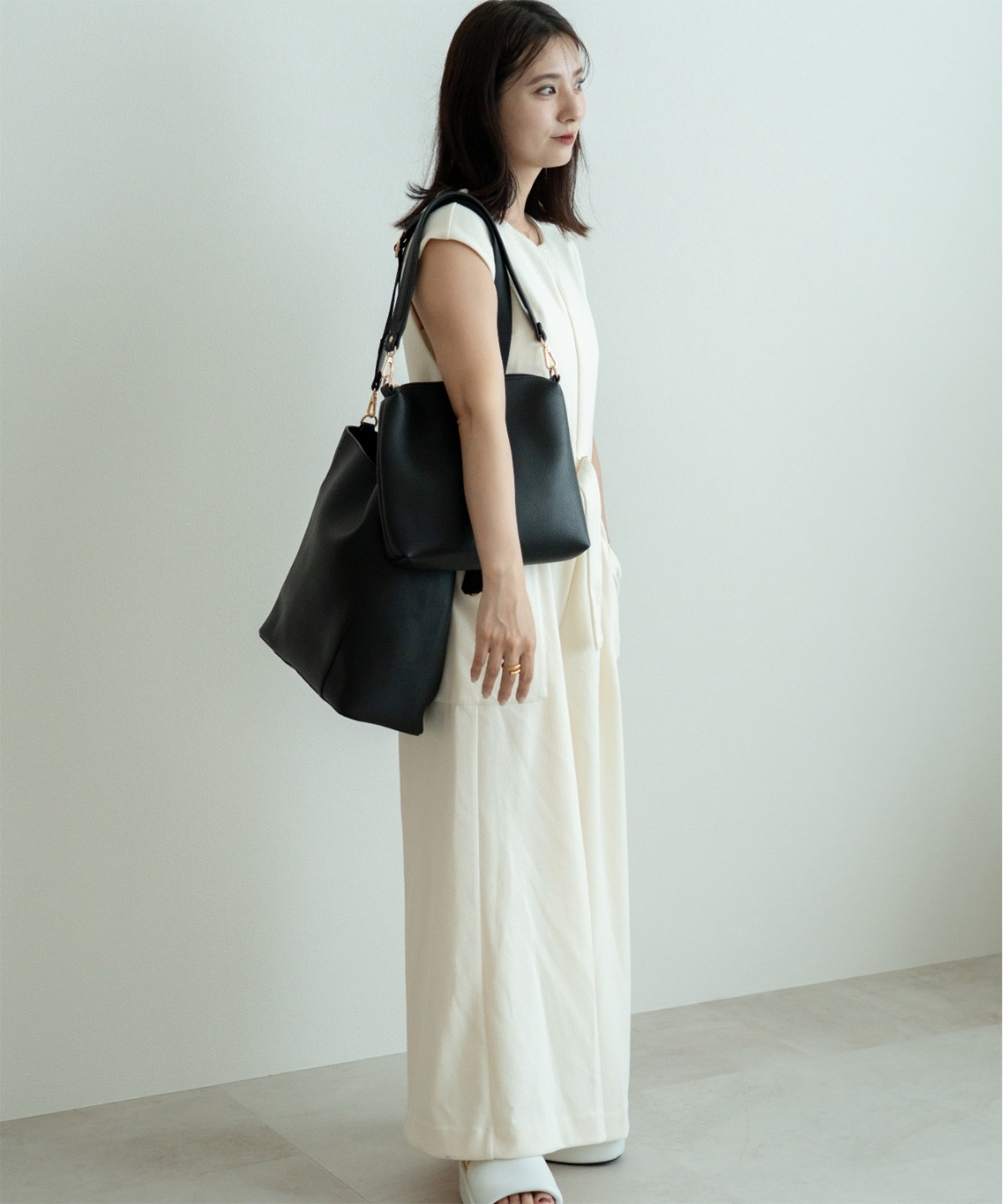 Rename ワンハンドル ショルダーバッグ インナーバッグ付き レディース