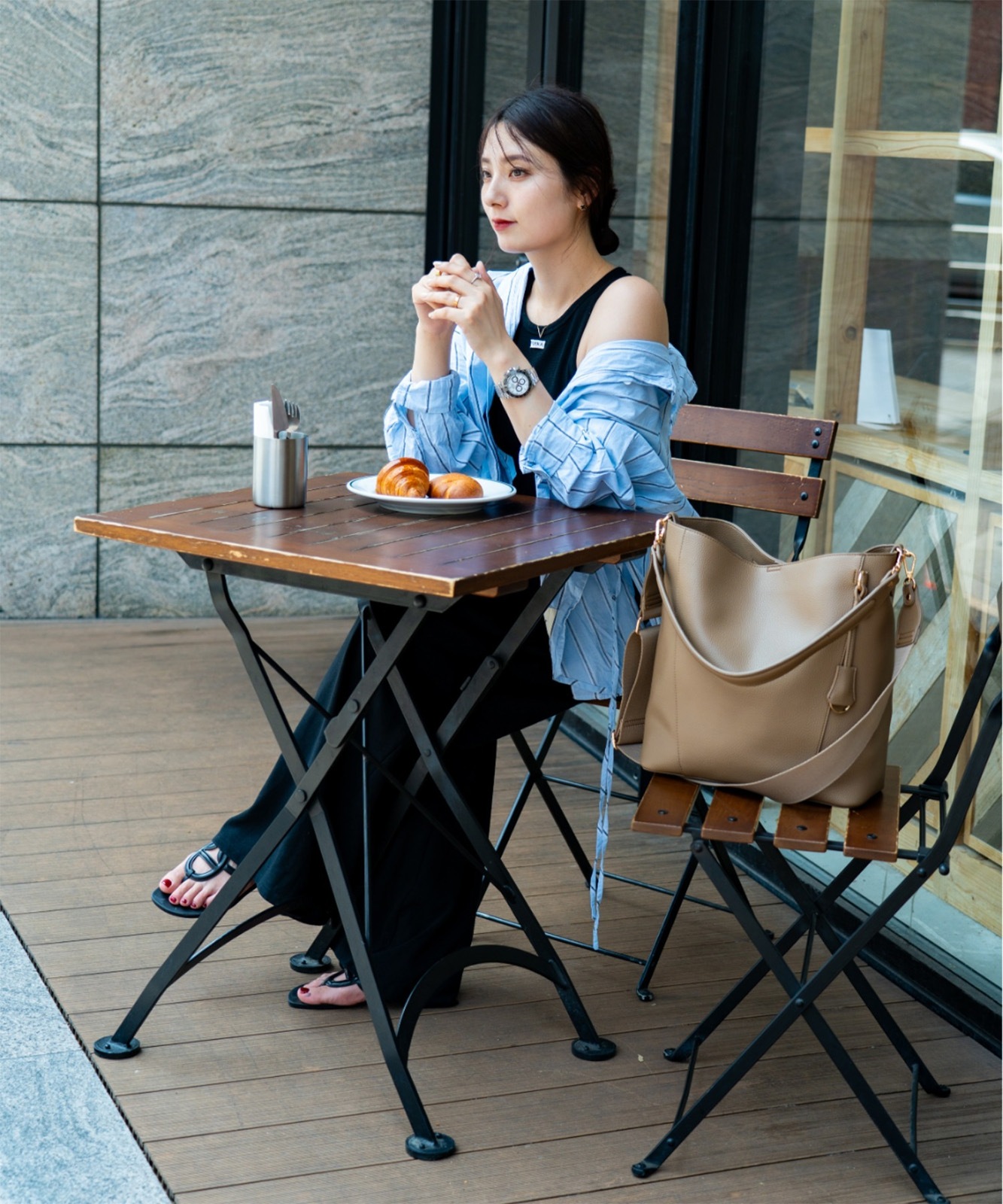 Rename ワンハンドル ショルダーバッグ インナーバッグ付き レディース