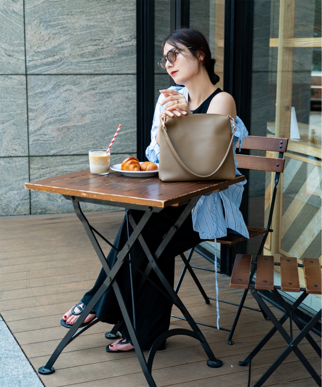 Rename ワンハンドル ショルダーバッグ インナーバッグ付き レディース