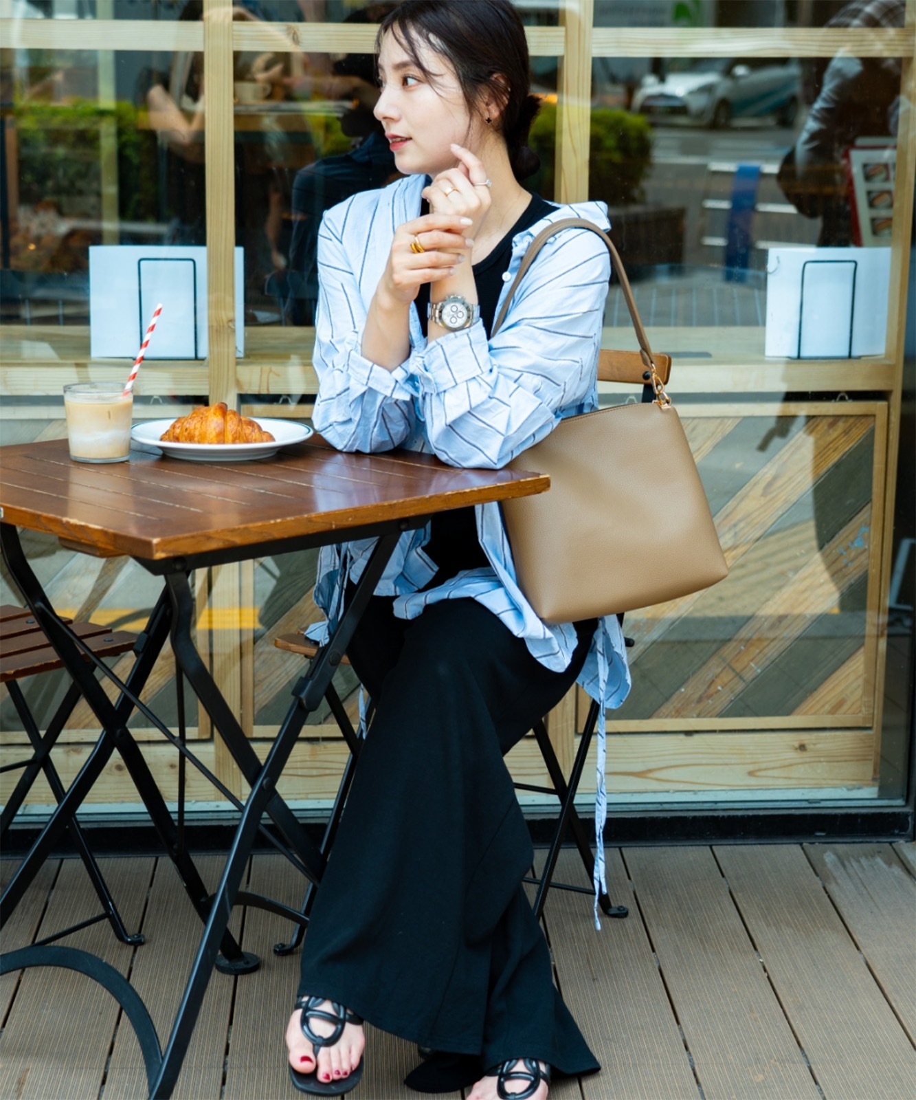 Rename ワンハンドル ショルダーバッグ インナーバッグ付き レディース