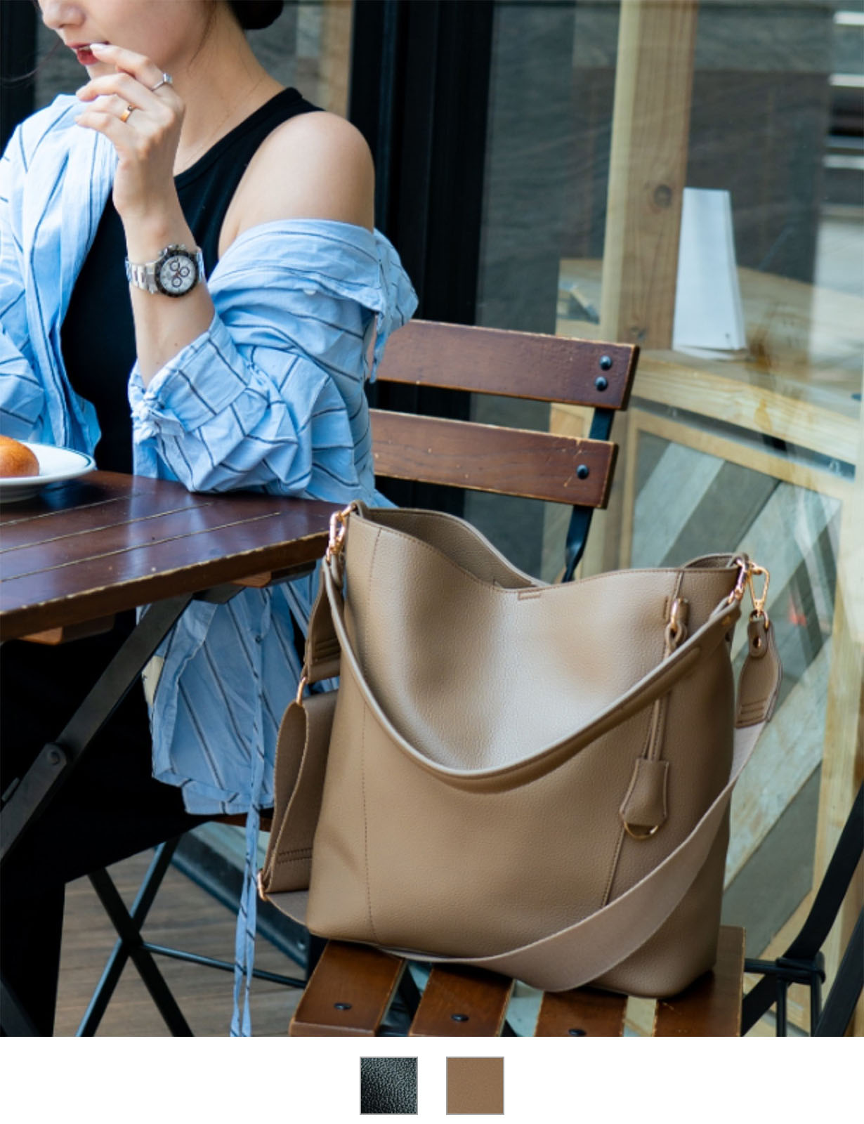 Rename ワンハンドル ショルダーバッグ インナーバッグ付き レディース