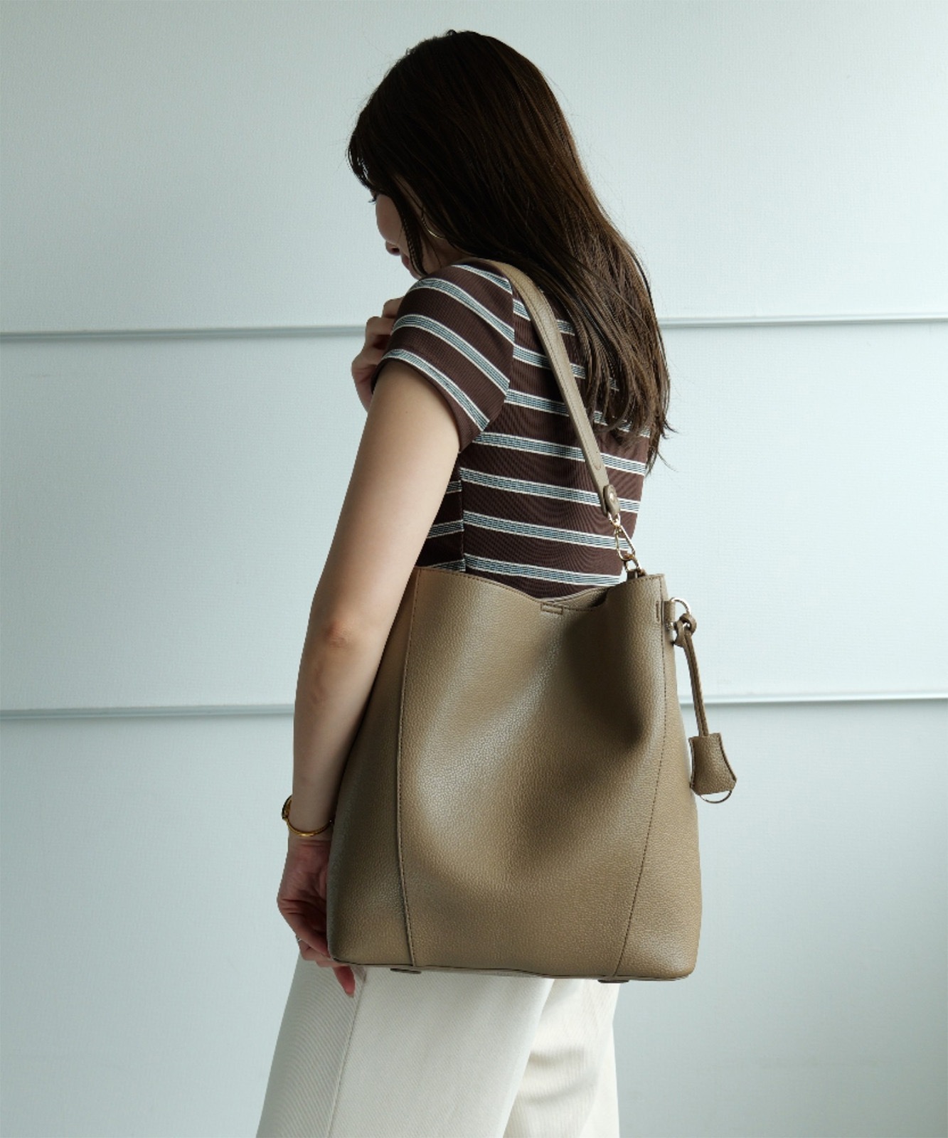 Rename ワンハンドル ショルダーバッグ インナーバッグ付き レディース