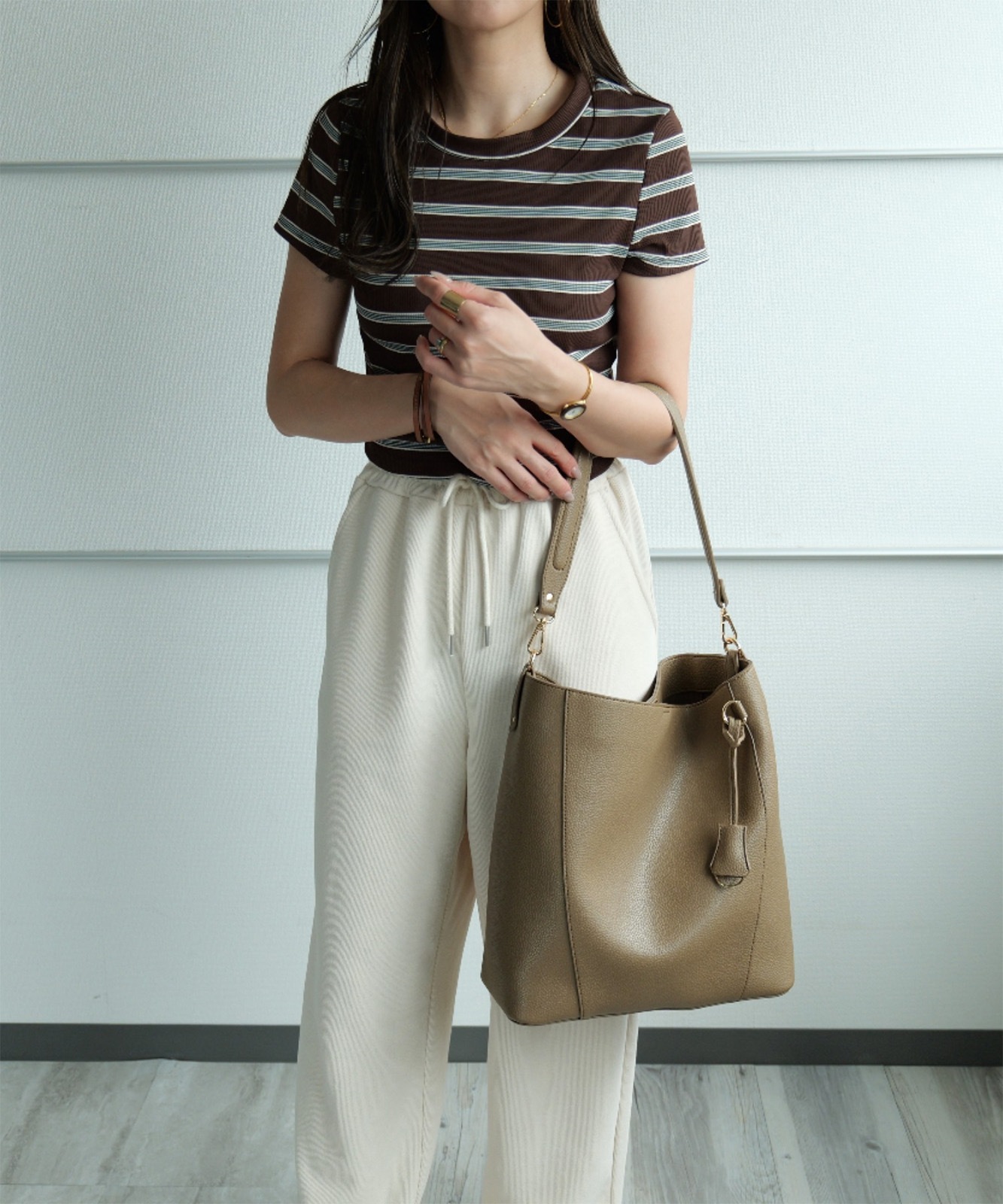 Rename ワンハンドル ショルダーバッグ インナーバッグ付き レディース