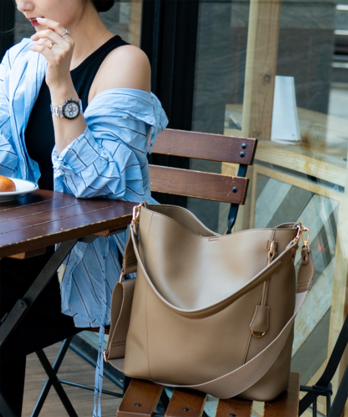 Rename ワンハンドル ショルダーバッグ インナーバッグ付き レディース