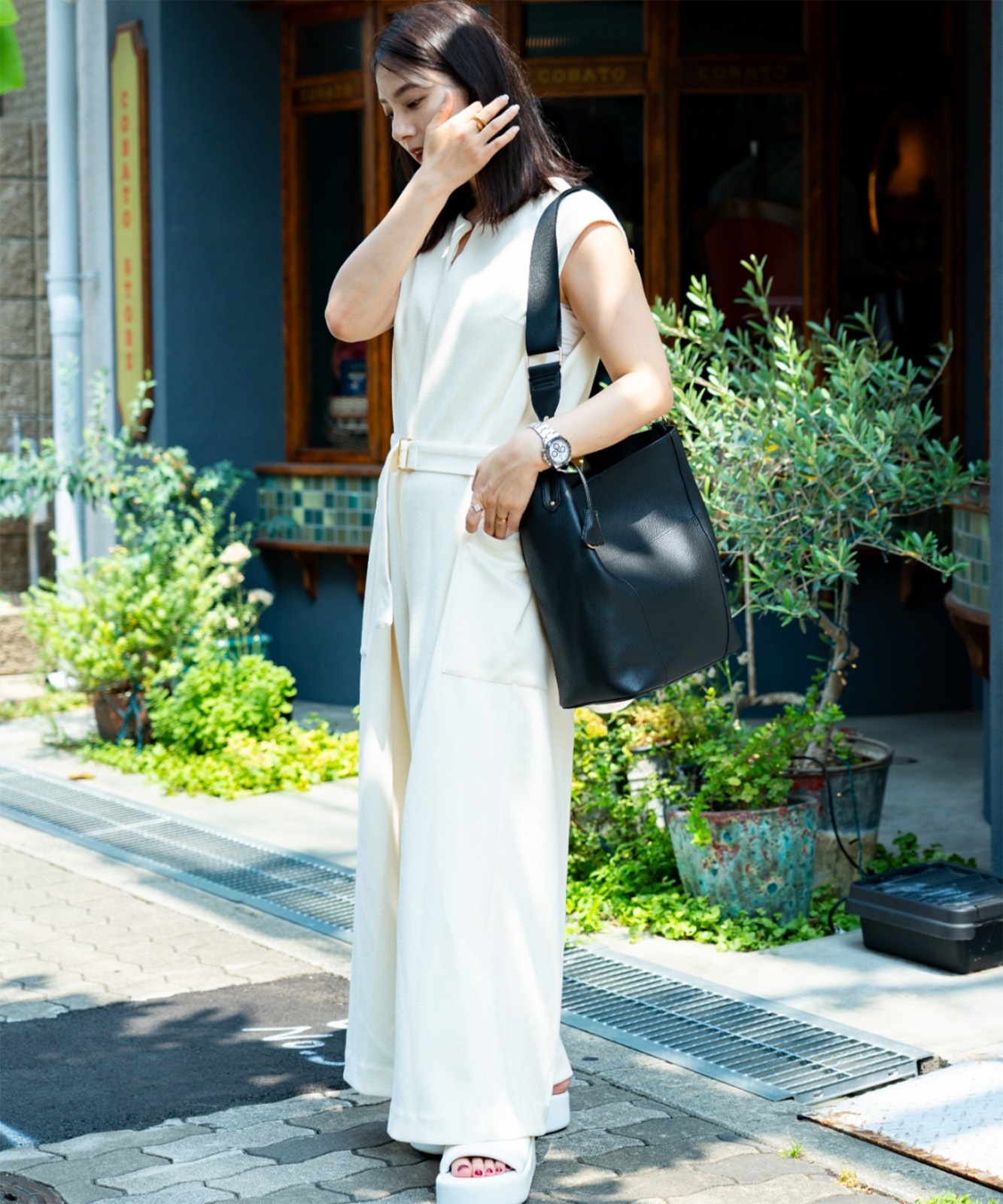 Rename ワンハンドル ショルダーバッグ インナーバッグ付き レディース