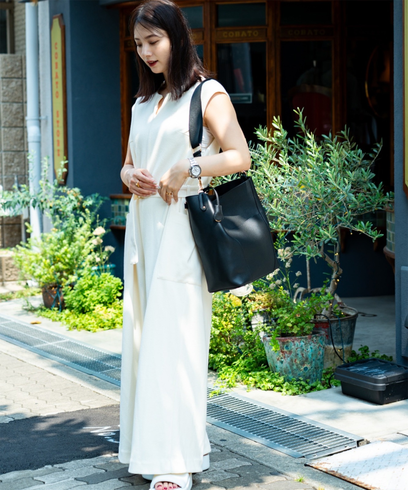 Rename ワンハンドル ショルダーバッグ インナーバッグ付き レディース