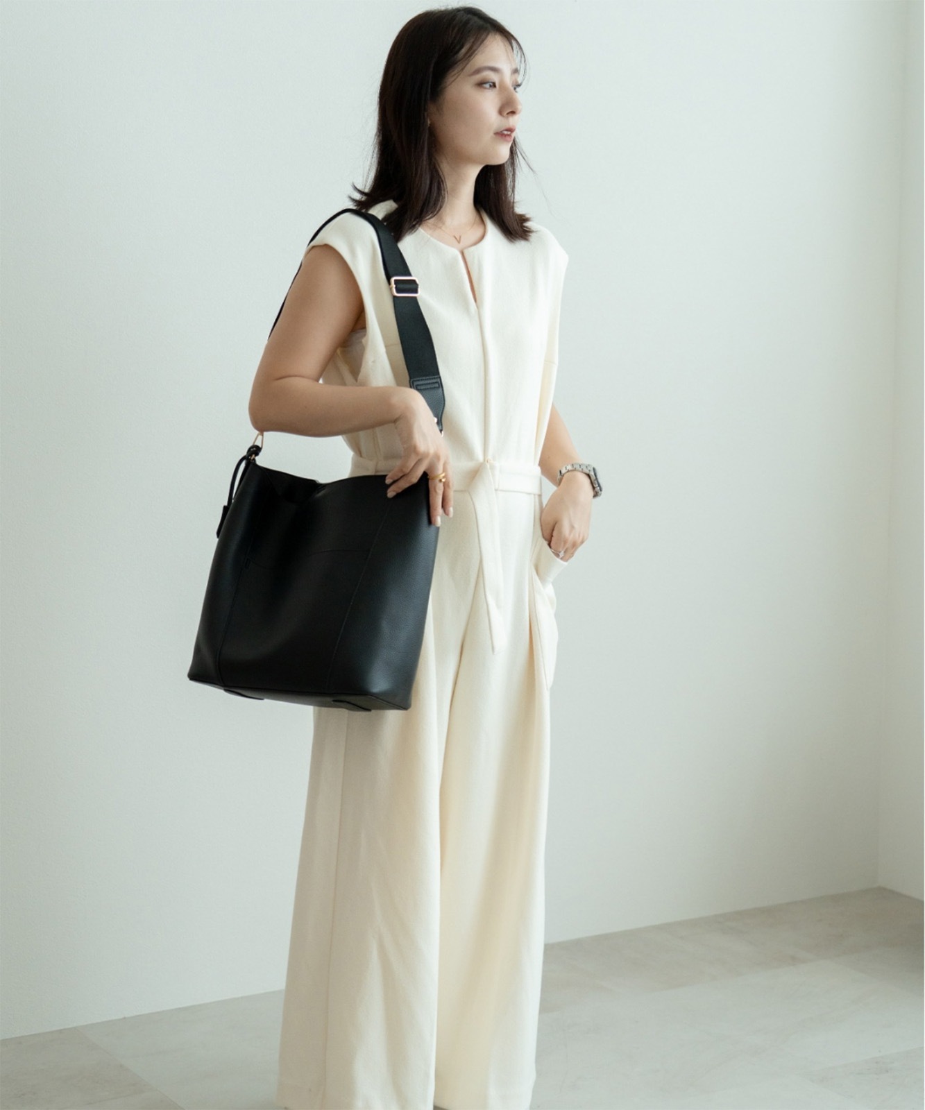 Rename ワンハンドル ショルダーバッグ インナーバッグ付き レディース