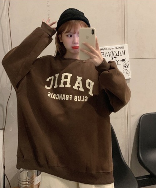 DEVICE select シンプルデザイン プリント スウェット フ―ディー メンズ レディース ユニセックス