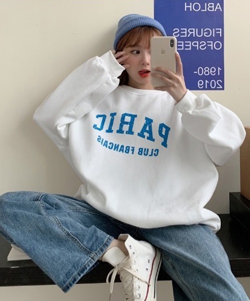 DEVICE select シンプルデザイン プリント スウェット フ―ディー メンズ レディース ユニセックス