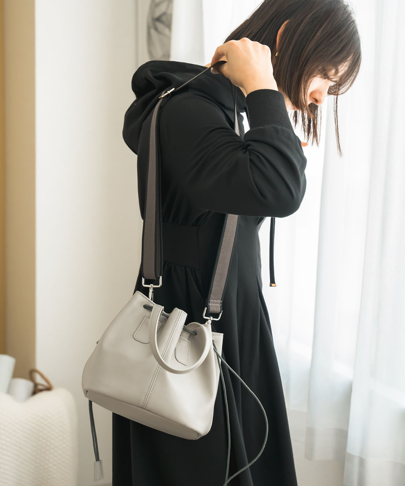 付け替え可能 バイカラー ショルダーストラップ