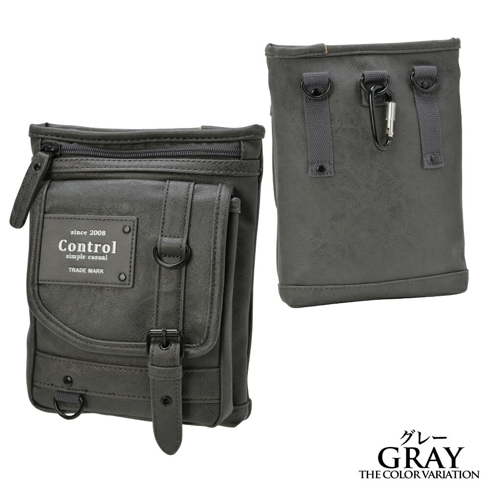 Control 2wayフェイクレザーポーチ