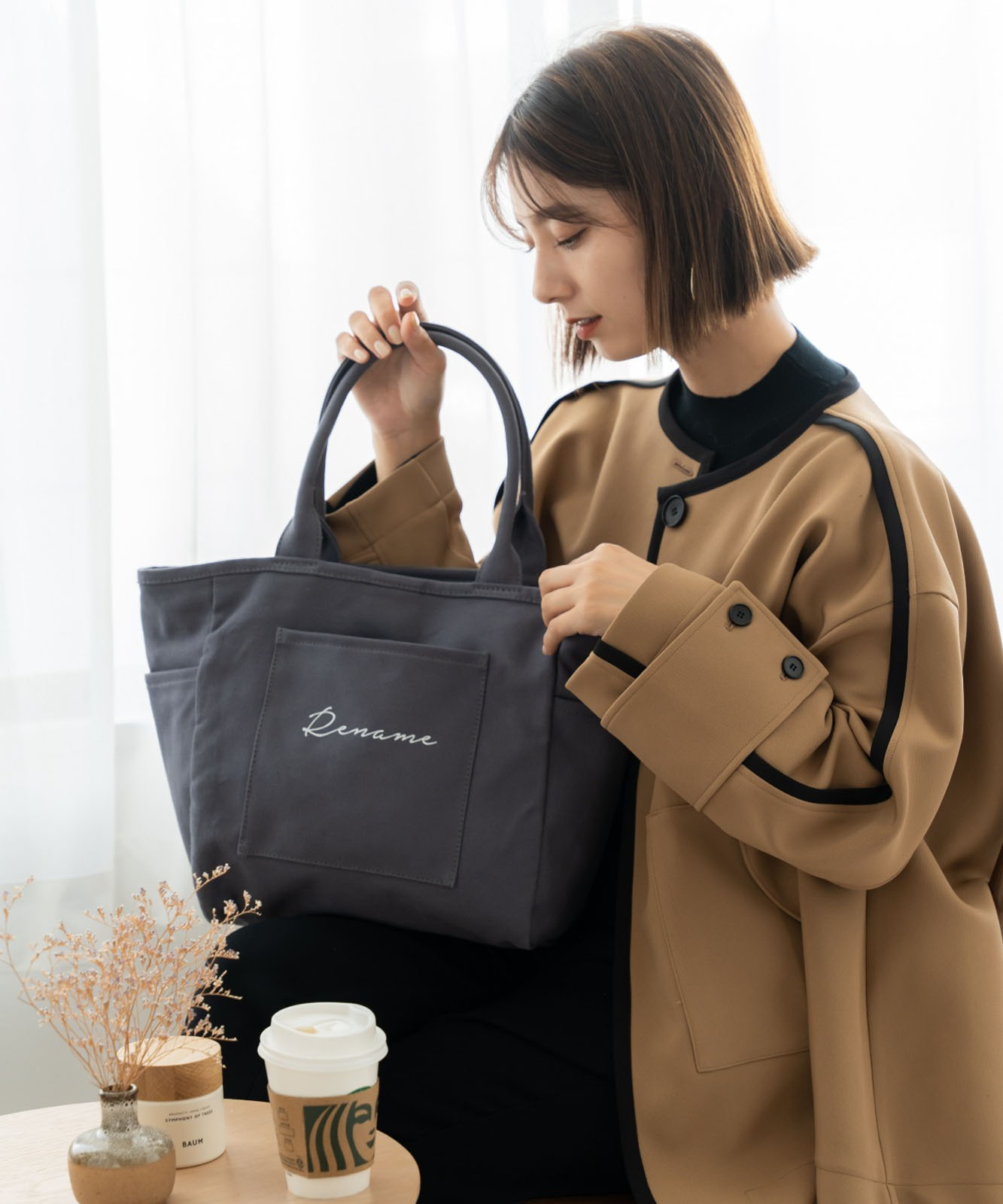 Rename 帆布 BOXトートバッグ