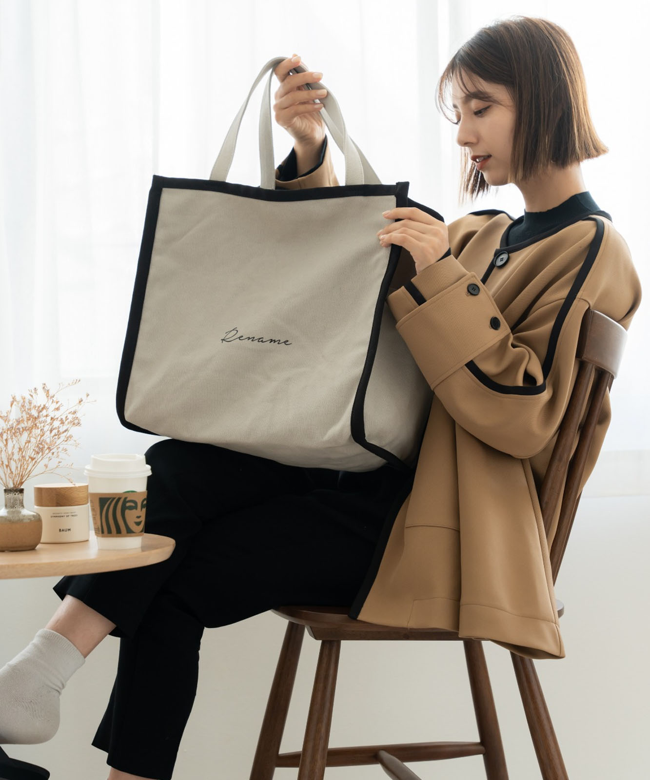 Rename 帆布 トートバッグ