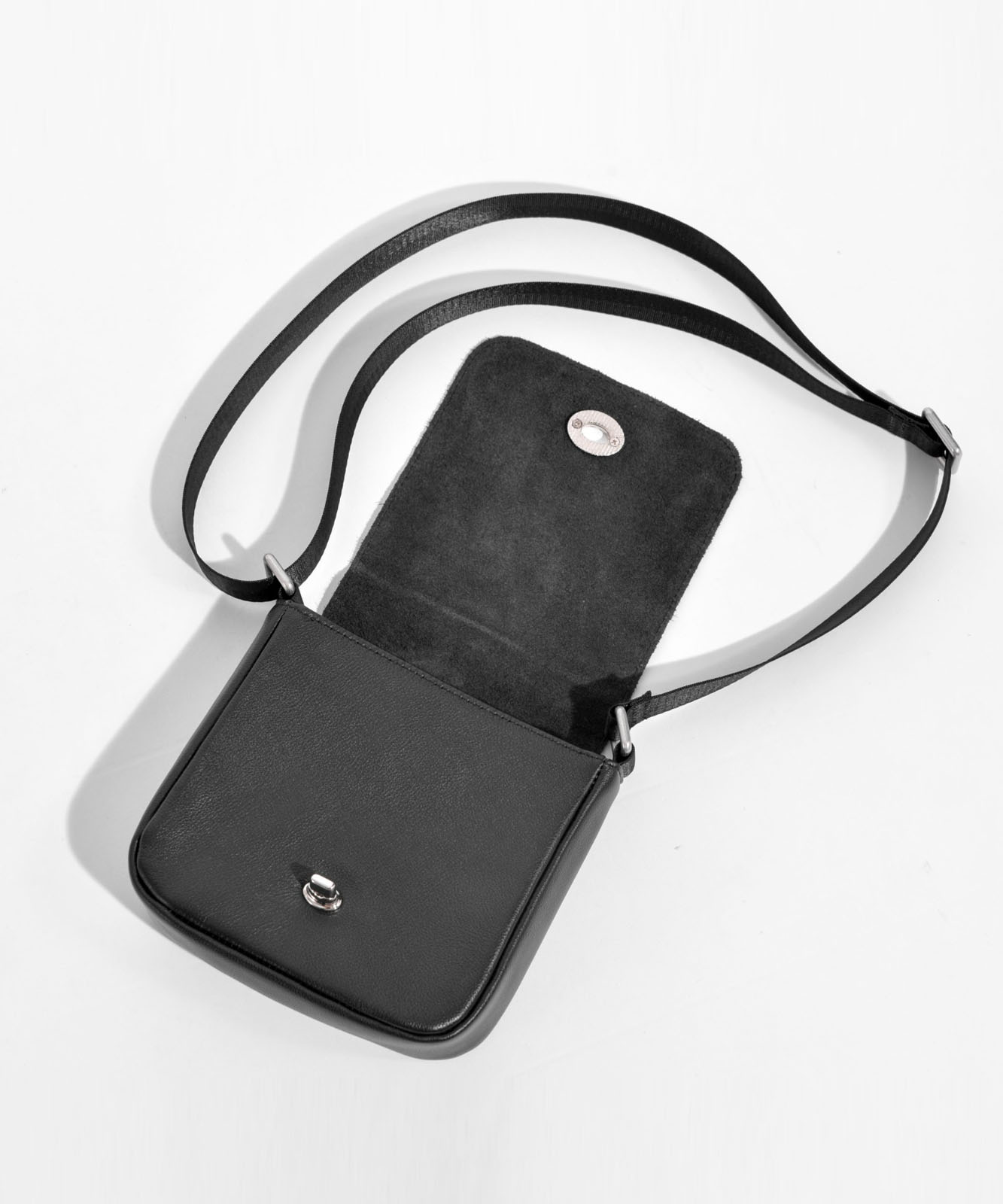 DEVICE＋ カウレザー フロントバックル ミニショルダーバッグ