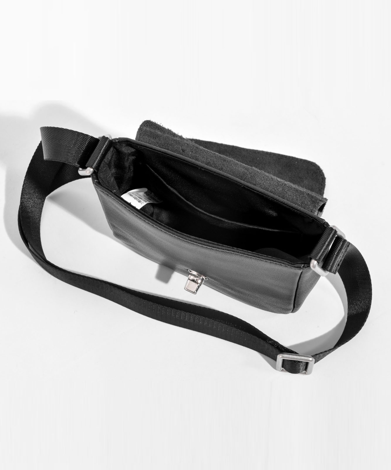 DEVICE＋ カウレザー フロントバックル ミニショルダーバッグ