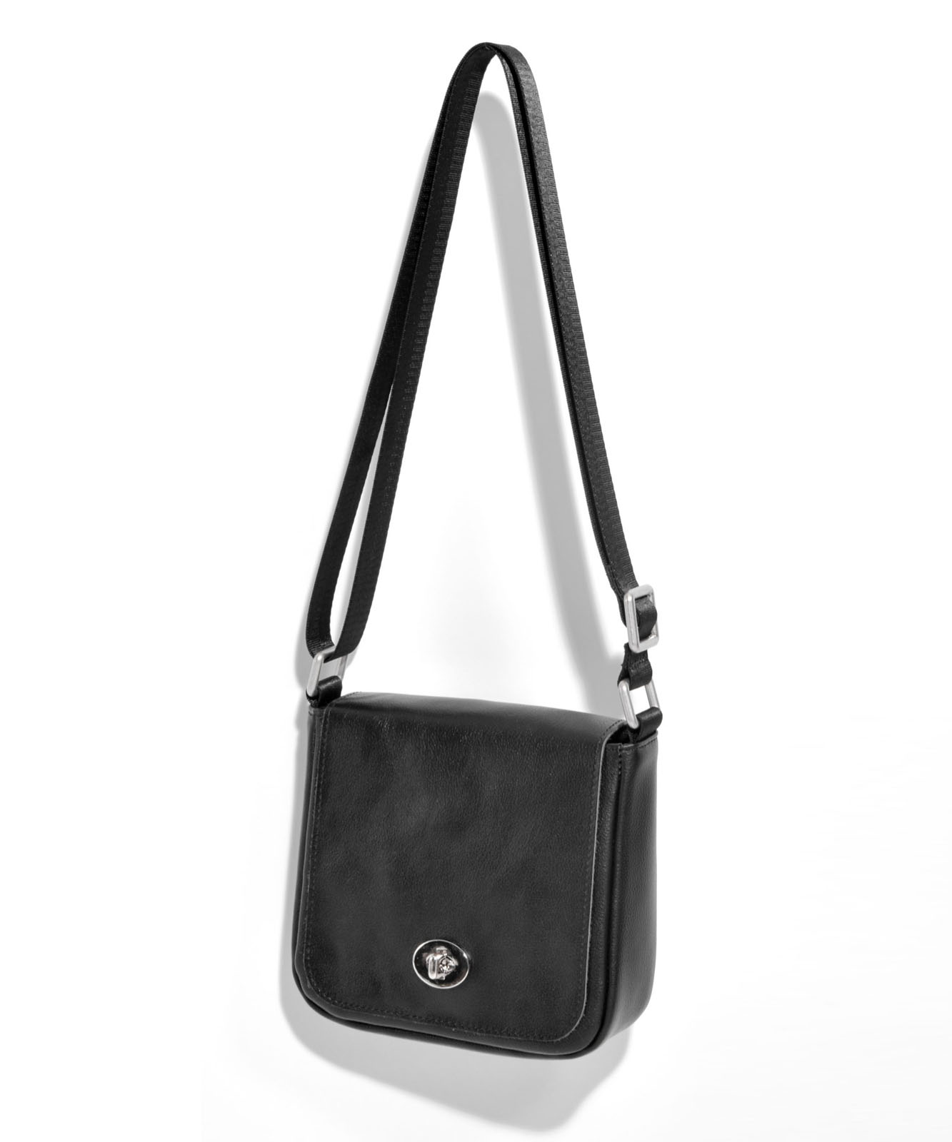 DEVICE＋ カウレザー フロントバックル ミニショルダーバッグ