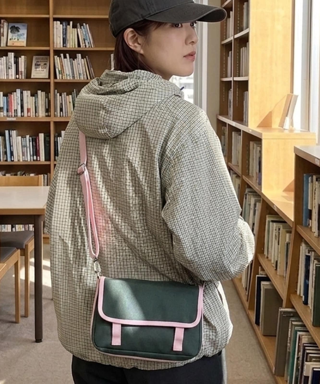 【 DEVICE select 】 サステナブル バイカラー ミニショルダーバッグ フラップ サコッシュ メッセンジャーバッグ 韓国 ストリート Y2K メンズ レディース C558MINI