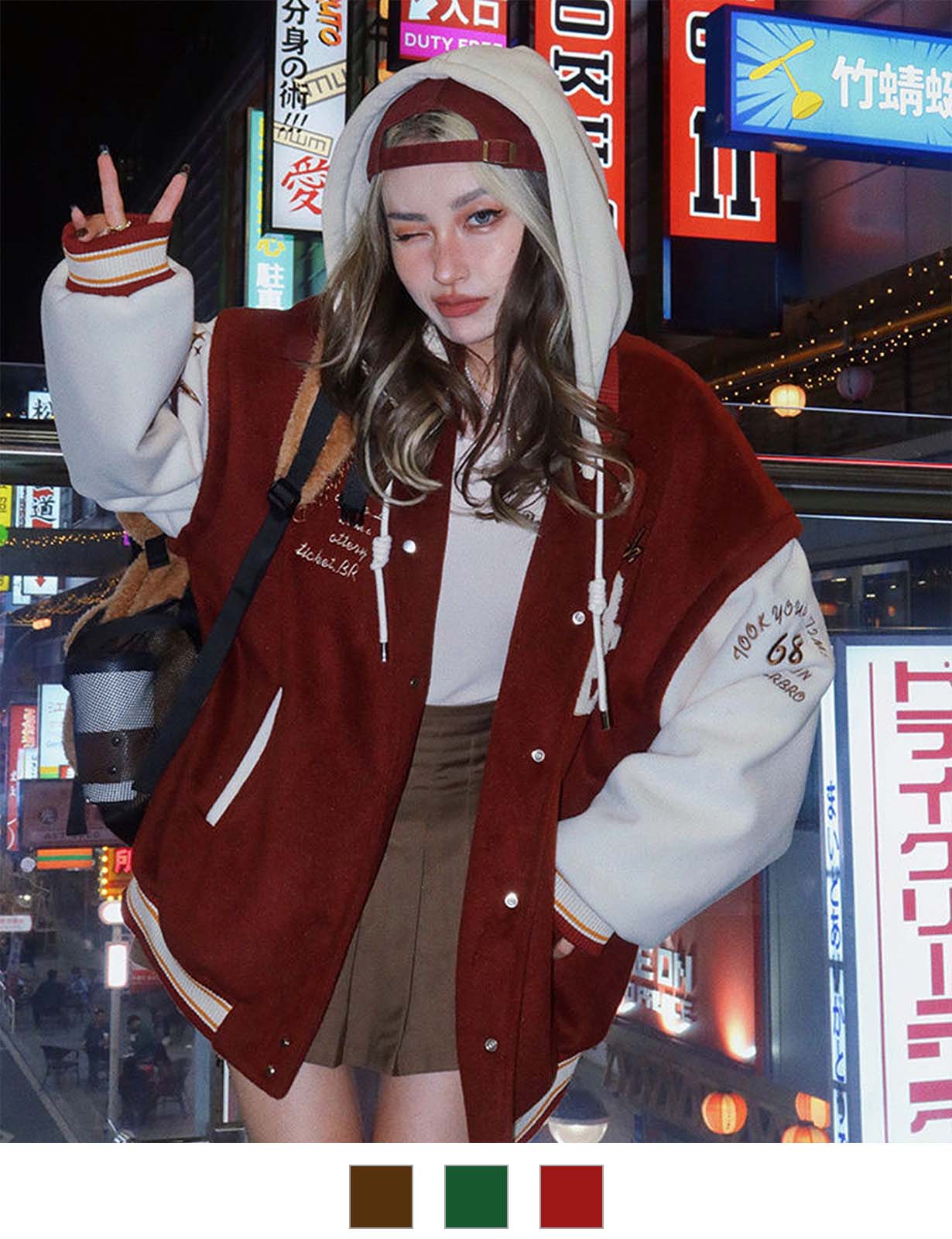 DEVICE select カジュアルスタイル スタジャン (フード付き) メンズ レディース ユニセックス