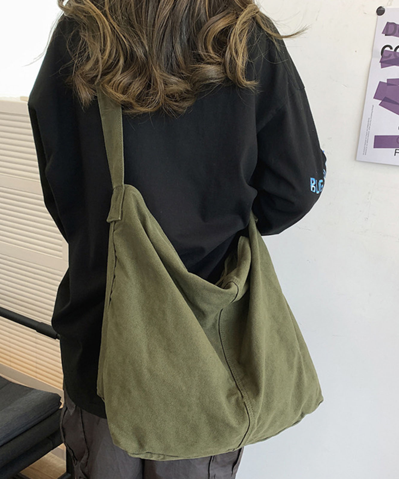 【 Rename 】 ウォッシュ加工 アジャスターベルト付き キャンバス ビッグトートショルダーバッグ メンズ レディース ユニセックス RSH22032