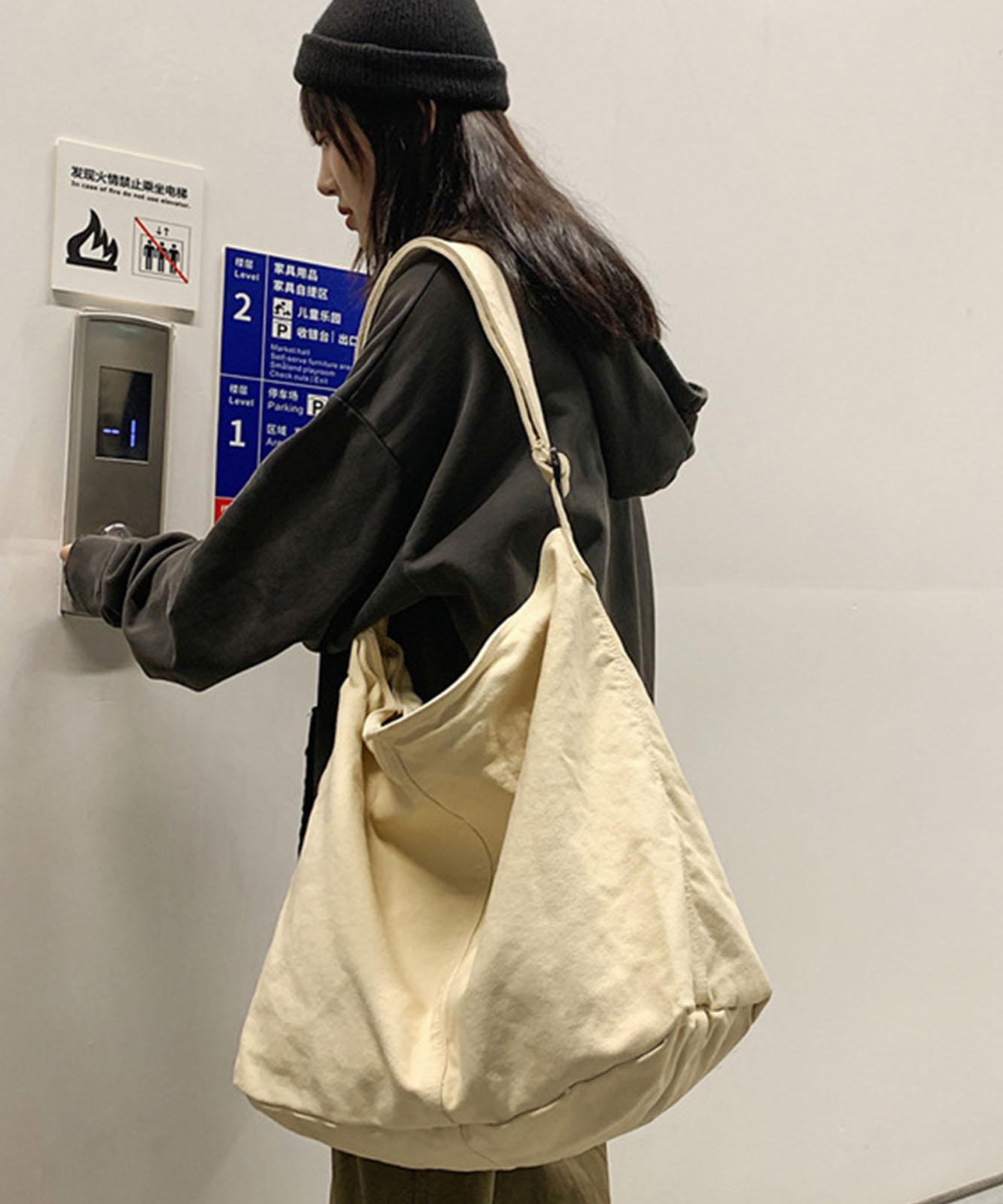 【 Rename 】 ウォッシュ加工 アジャスターベルト付き キャンバス ビッグトートショルダーバッグ メンズ レディース ユニセックス RSH22032