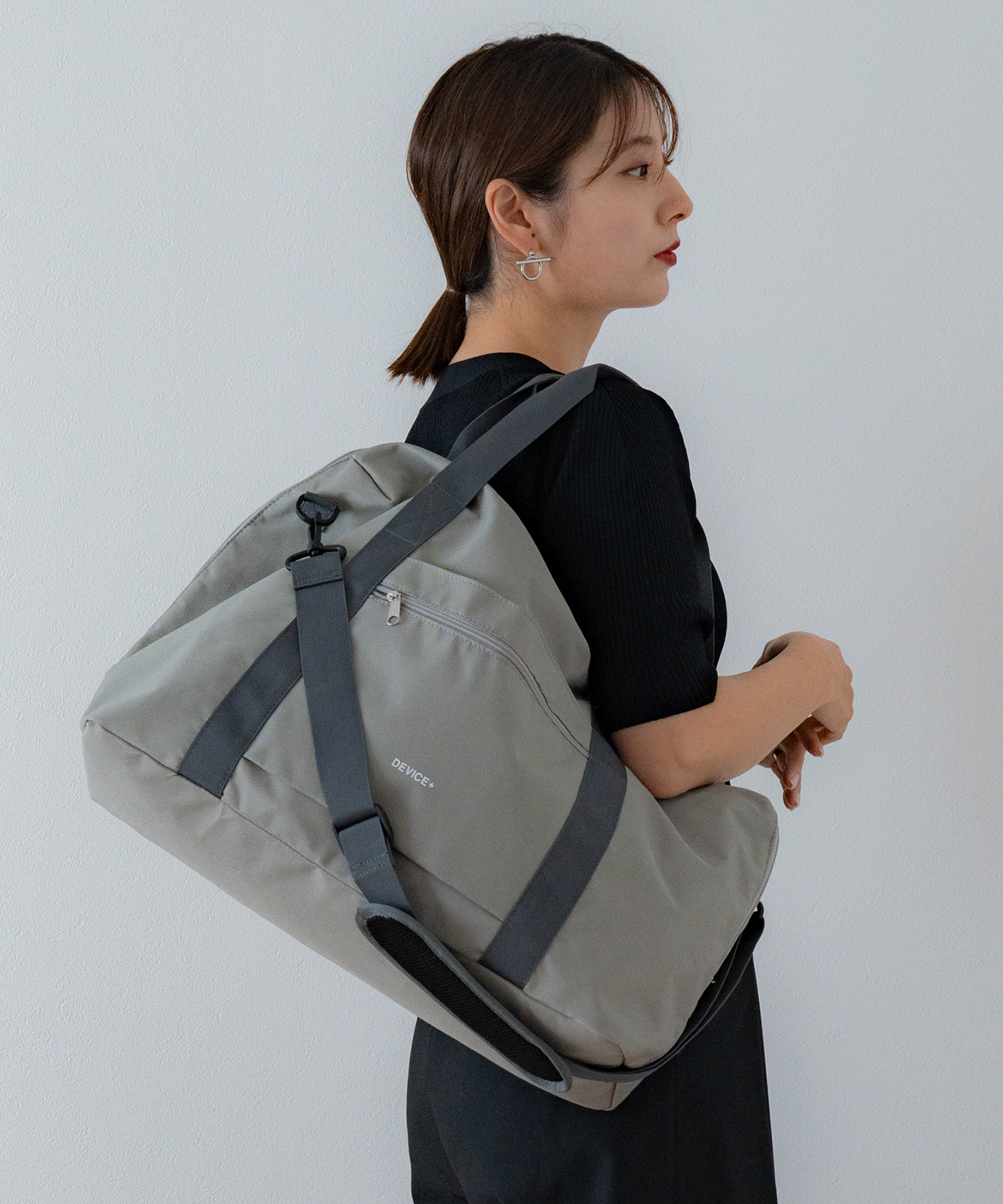 【 DEVICE＋ 】 折りたたんで収納可能 大容量 3way ボストンバッグ メンズ レディース ユニセックス おしゃれ 学生 カジュアル 旅行 大きめ PBN24023