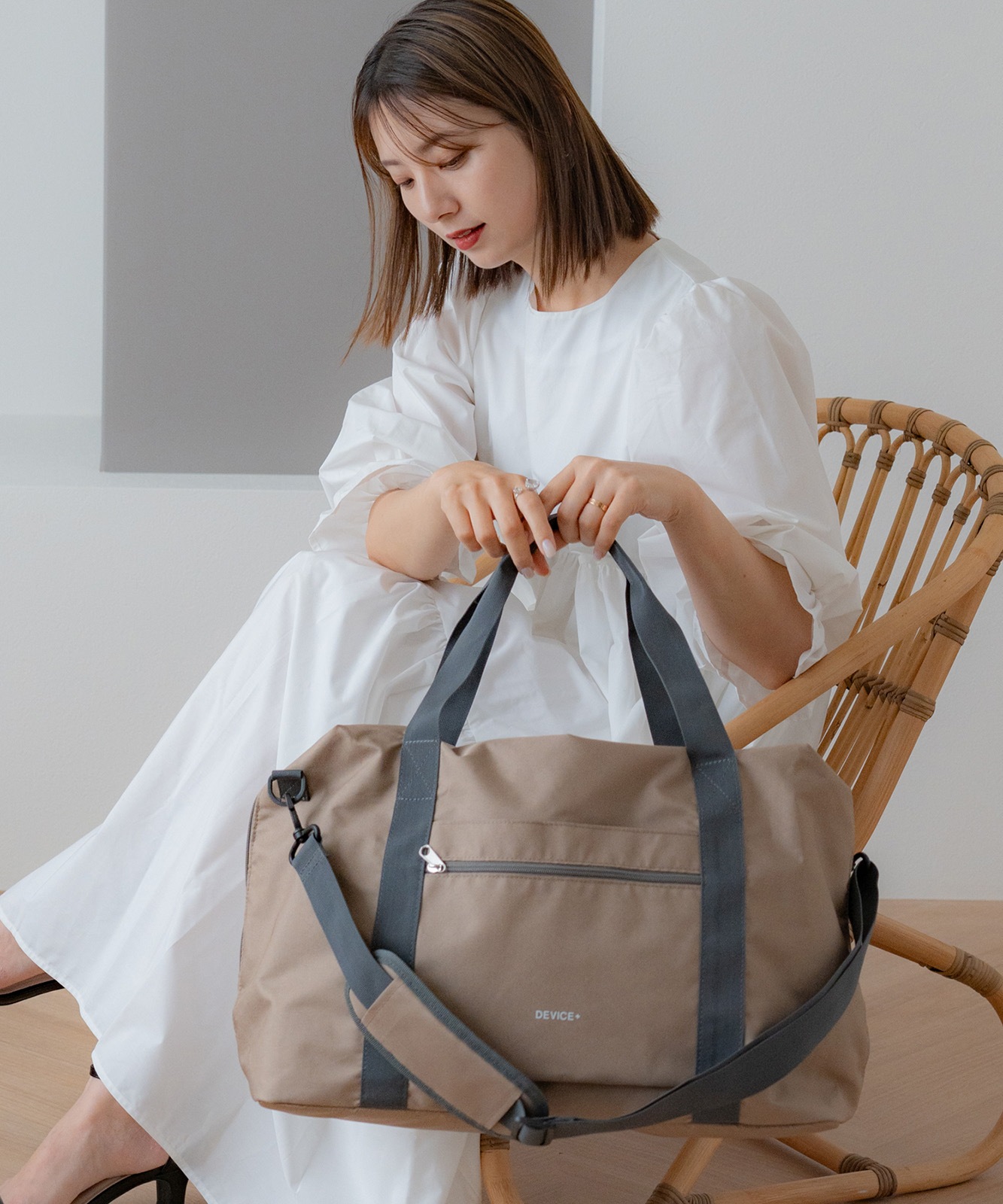 【 DEVICE＋ 】 折りたたんで収納可能 大容量 3way ボストンバッグ メンズ レディース ユニセックス おしゃれ 学生 カジュアル 旅行 大きめ PBN24023