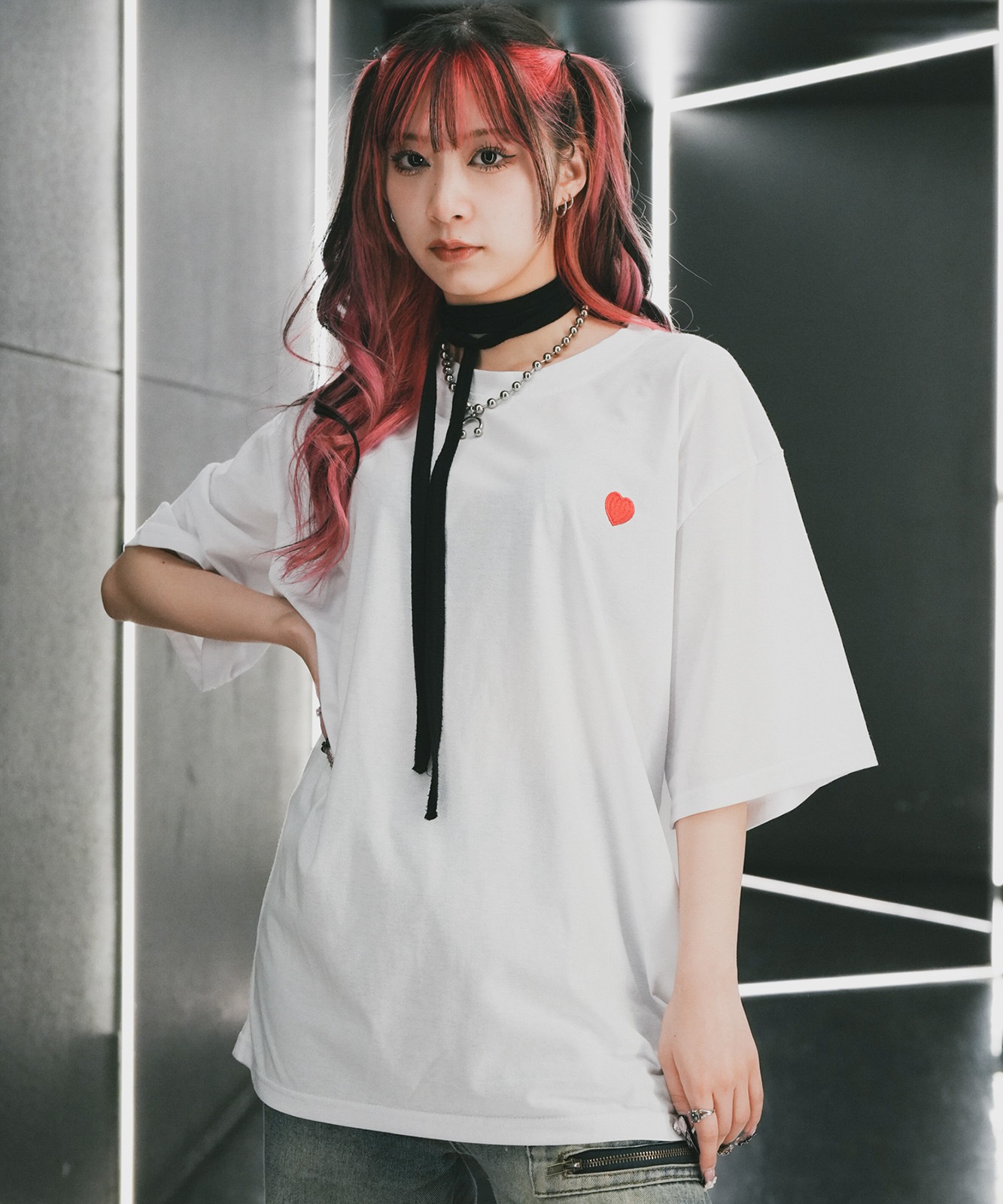 VISION STREET WEAR tシャツ 「VISION WEAR」ハートロゴTシャツ