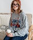 ルーズグラフィックプリント スウェット トレーナー メンズ レディース 秋服 冬服