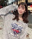 ルーズグラフィックプリント スウェット トレーナー メンズ レディース 秋服 冬服