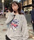 ルーズグラフィックプリント スウェット トレーナー メンズ レディース 秋服 冬服