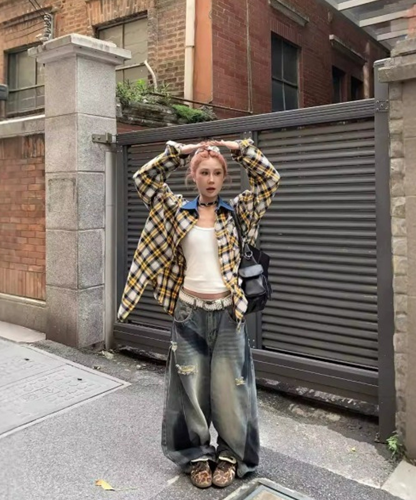 ペイント ダメージ デニムパンツ 