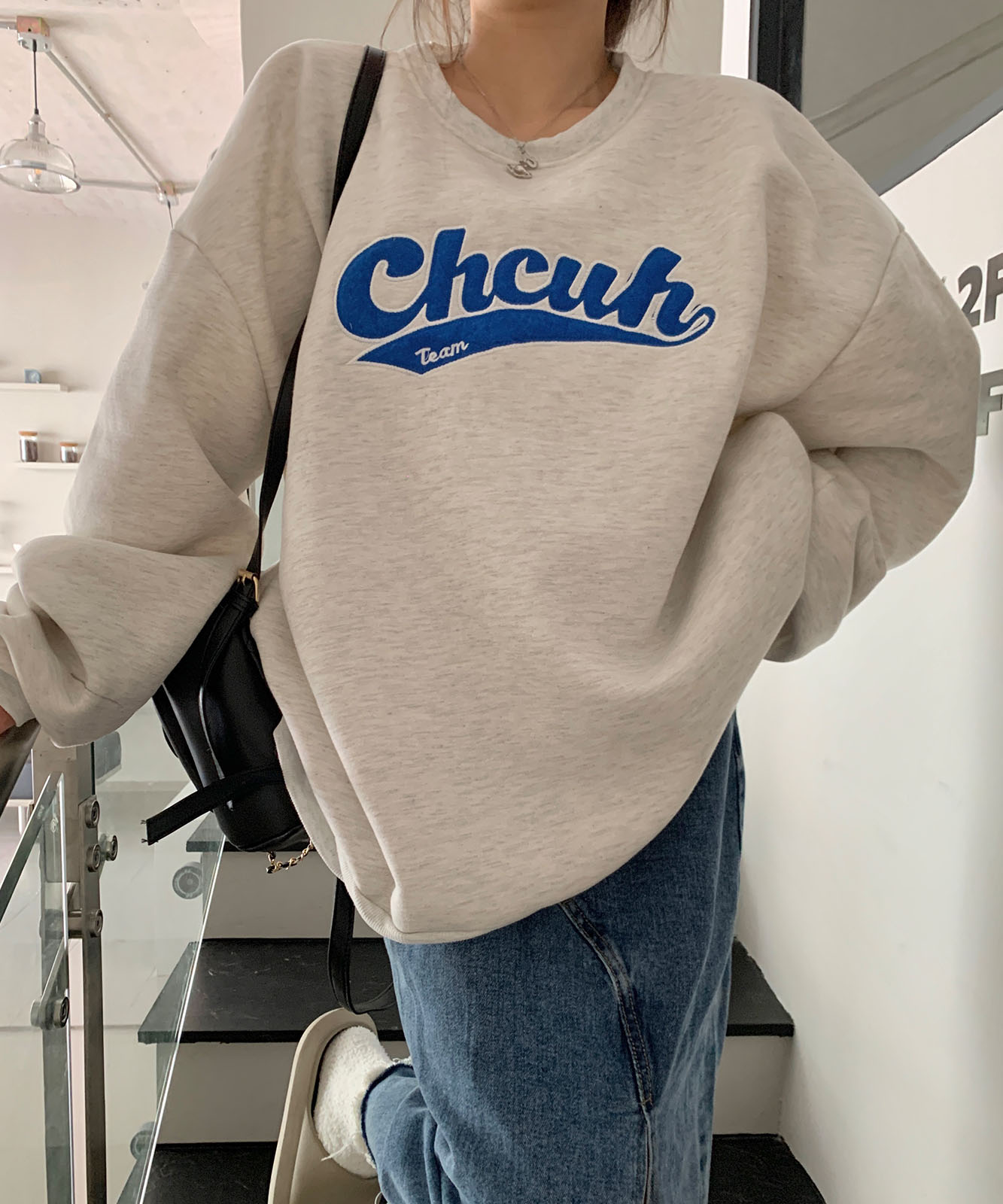 DEVICE select 韓国風ビッグシルエット カレッジロゴ フーディースウェット＆トレーナー メンズ レディース ユニセックス