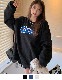 DEVICE select 韓国風ビッグシルエット カレッジロゴ フーディースウェット＆トレーナー メンズ レディース ユニセックス