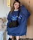 DEVICE select 韓国風ビッグシルエット カレッジロゴ フーディースウェット＆トレーナー メンズ レディース ユニセックス